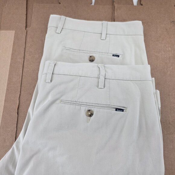 Polo Ralph Lauren Chino Pants Mens Lt Khaki Stretch Straight Fit Sz 38x29.5 - Picture 6 of 13